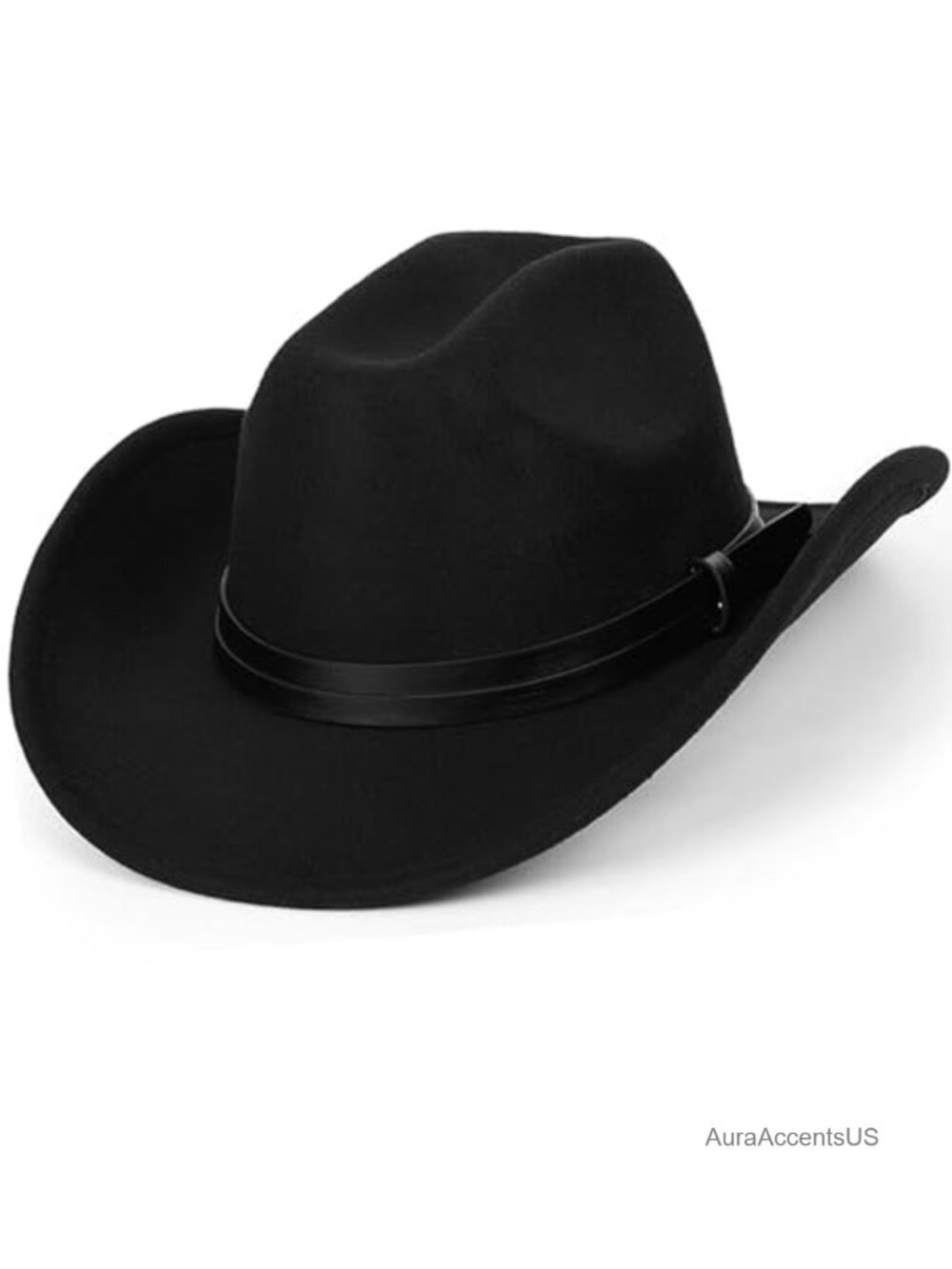 Western Cowboy Hat Roll-Up Brim Felt Hats for Wedding Country Party
